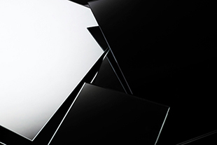 photograph of black and white square shaped objects