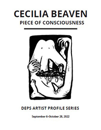 Artist Profile cover with cartoon style drawing of human figure biting itself with a crocodile mask/headpiece