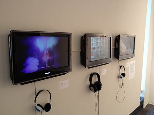 digital displays mounted to wall